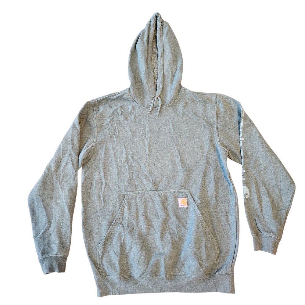 Carhartt Hoodie Men's Medium Green Loose Fit Pullover Sweatshirt